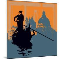 Gondola Grunge Background-Petrafler-Mounted Art Print