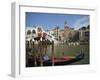 Gondola in Front of the Rialto Bridge on the Grand Canal in Venice, Veneto, Italy-Harding Robert-Framed Photographic Print