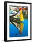 Gondola-Like Moliceiros Boats Anchored Along the Central Channel, Aveiro, Beira, Portugal, Europe-G and M Therin-Weise-Framed Photographic Print