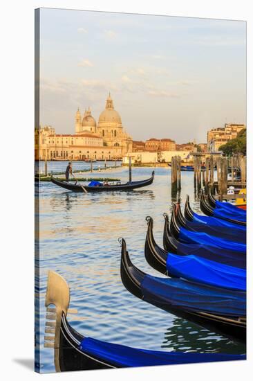 Gondola Lineup in Front of Basilica Di Santa Maria Della Salute. Venice. Italy-Tom Norring-Stretched Canvas