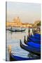 Gondola Lineup in Front of Basilica Di Santa Maria Della Salute. Venice. Italy-Tom Norring-Stretched Canvas