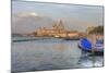 Gondola Lineup in Front of Church of San Giorgio Maggiore. Venice. Italy-Tom Norring-Mounted Photographic Print