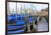 Gondola Lineup. Venice. Italy-Tom Norring-Framed Premium Photographic Print