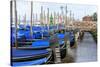 Gondola Lineup. Venice. Italy-Tom Norring-Stretched Canvas