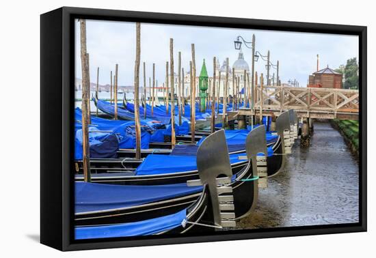 Gondola Lineup. Venice. Italy-Tom Norring-Framed Stretched Canvas