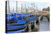 Gondola Lineup. Venice. Italy-Tom Norring-Stretched Canvas