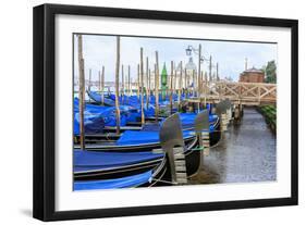 Gondola Lineup. Venice. Italy-Tom Norring-Framed Photographic Print