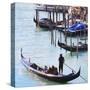 Gondola Mooring, Venice-Tosh-Stretched Canvas