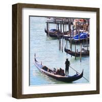 Gondola Mooring, Venice-Tosh-Framed Art Print