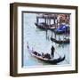 Gondola Mooring, Venice-Tosh-Framed Art Print