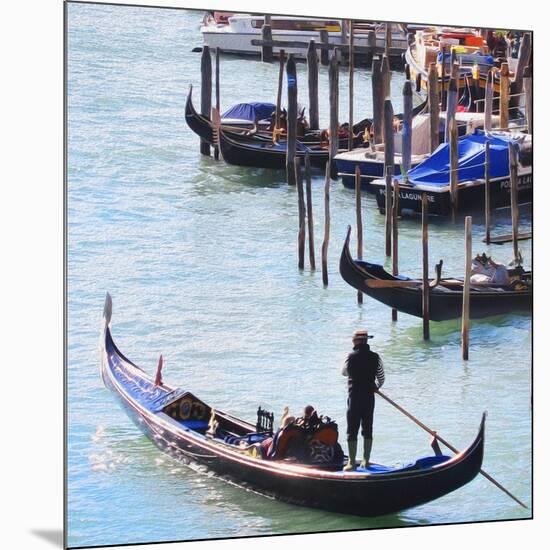 Gondola Mooring, Venice-Tosh-Mounted Art Print