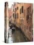 Gondola on a Canal, Venice, UNESCO World Heritage Site, Veneto, Italy, Europe-Amanda Hall-Stretched Canvas