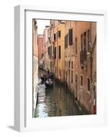 Gondola on a Canal, Venice, UNESCO World Heritage Site, Veneto, Italy, Europe-Amanda Hall-Framed Photographic Print