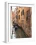 Gondola on a Canal, Venice, UNESCO World Heritage Site, Veneto, Italy, Europe-Amanda Hall-Framed Photographic Print