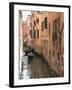 Gondola on a Canal, Venice, UNESCO World Heritage Site, Veneto, Italy, Europe-Amanda Hall-Framed Photographic Print