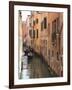 Gondola on a Canal, Venice, UNESCO World Heritage Site, Veneto, Italy, Europe-Amanda Hall-Framed Photographic Print