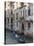 Gondola on a Canal, Venice, UNESCO World Heritage Site, Veneto, Italy, Europe-Amanda Hall-Stretched Canvas