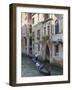 Gondola on a Canal, Venice, UNESCO World Heritage Site, Veneto, Italy, Europe-Amanda Hall-Framed Photographic Print