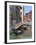 Gondola on a Canal, Venice, UNESCO World Heritage Site, Veneto, Italy, Europe-Amanda Hall-Framed Photographic Print