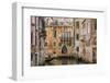 Gondola on canal in Venice, Veneto, Italy-Jon Arnold-Framed Photographic Print