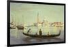 Gondola on Grand Canal, Venice-Jean-Baptiste-Camille Corot-Framed Giclee Print