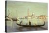 Gondola on Grand Canal, Venice-Jean-Baptiste-Camille Corot-Stretched Canvas