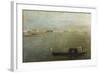 Gondola on Lagoon, Gray Lagoon C. 1765-Francesco Guardi-Framed Giclee Print