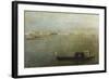 Gondola on Lagoon, Gray Lagoon C. 1765-Francesco Guardi-Framed Giclee Print