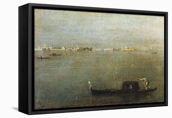 Gondola on Lagoon, Gray Lagoon C. 1765-Francesco Guardi-Framed Stretched Canvas