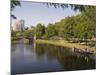 Gondola on Storrow Lagoon, Charles River, Boston, Massachusetts, New England, USA-Amanda Hall-Mounted Photographic Print