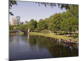 Gondola on Storrow Lagoon, Charles River, Boston, Massachusetts, New England, USA-Amanda Hall-Mounted Photographic Print