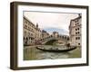 Gondola on the Canal Grande, Venice, Heading to the Rialto Bridge-foodbytes-Framed Photographic Print