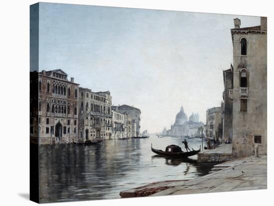 Gondola on the Grand Canal, 1892-Emmanuel Lansyer-Stretched Canvas