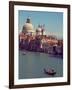 Gondola on the Grand Canal nearing the Santa Maria della Salute, Venice, Italy-Janis Miglavs-Framed Photographic Print