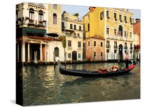 Gondola on the Grand Canal, Venice, Veneto, Italy, Europe-Peter Richardson-Stretched Canvas