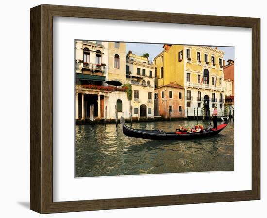 Gondola on the Grand Canal, Venice, Veneto, Italy, Europe-Peter Richardson-Framed Photographic Print