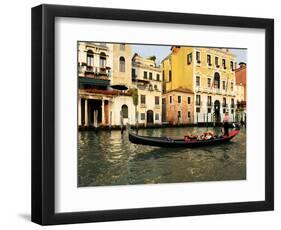 Gondola on the Grand Canal, Venice, Veneto, Italy, Europe-Peter Richardson-Framed Photographic Print