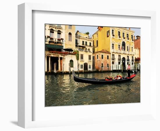 Gondola on the Grand Canal, Venice, Veneto, Italy, Europe-Peter Richardson-Framed Photographic Print