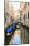 Gondola Parking under Bridge. Venice. Italy-Tom Norring-Mounted Photographic Print