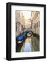 Gondola Parking under Bridge. Venice. Italy-Tom Norring-Framed Photographic Print