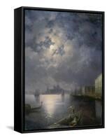 Gondola Ride in the Moonlight, Venice-Konstantinovich Ivan Aivazovsky-Framed Stretched Canvas