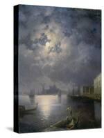 Gondola Ride in the Moonlight, Venice-Konstantinovich Ivan Aivazovsky-Stretched Canvas