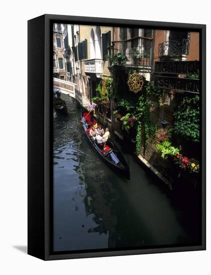 Gondola Ride on Canal, Venice, Italy-Bill Bachmann-Framed Stretched Canvas