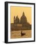 Gondola, Santa Maria Della Salute and Grand Canal at Sunset, Venice, Italy-Jon Arnold-Framed Photographic Print