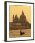 Gondola, Santa Maria Della Salute and Grand Canal at Sunset, Venice, Italy-Jon Arnold-Framed Photographic Print