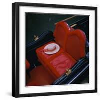 Gondola Seat and Gondolier's Hat, Venice, Veneto, Italy, Europe-Roy Rainford-Framed Photographic Print