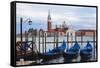 Gondola Station on Grand Canal-George Oze-Framed Stretched Canvas