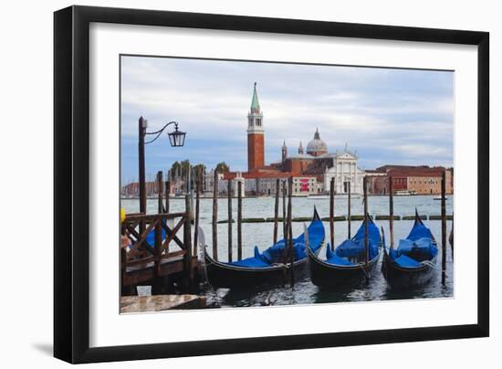 Gondola Station on Grand Canal-George Oze-Framed Photographic Print