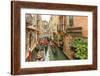 Gondola Traffic in Narrow Canal. Venice. Italy-Tom Norring-Framed Photographic Print