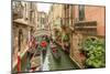 Gondola Traffic in Narrow Canal. Venice. Italy-Tom Norring-Mounted Photographic Print